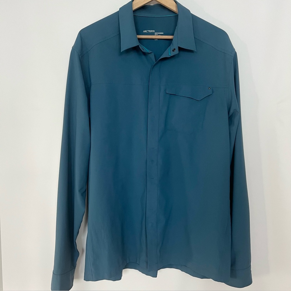 Arc’teryx Skyline Technical Snap Down Shirt Blue … - image 2